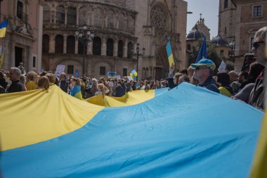 İspanya meydanında Ukrayna protestosu