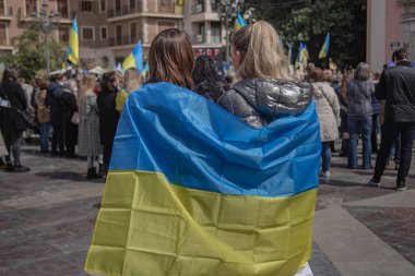 İspanya meydanında Ukrayna protestosu