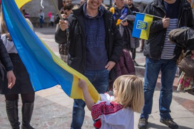 İspanya meydanında Ukrayna protestosu