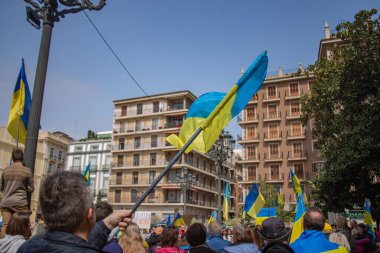 İspanya meydanında Ukrayna protestosu