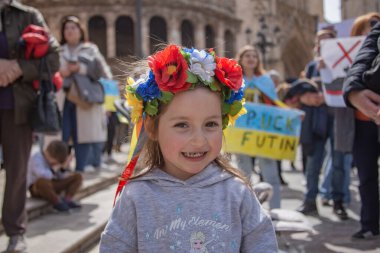 İspanya meydanında Ukrayna protestosu