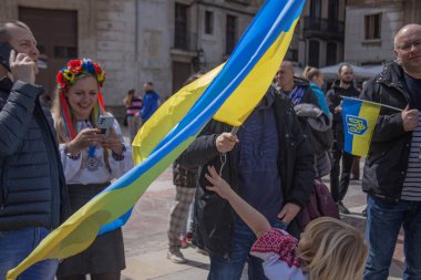 İspanya meydanında Ukrayna protestosu
