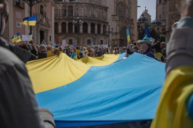 İspanya meydanında Ukrayna protestosu