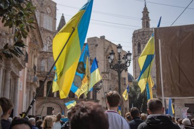 İspanya meydanında Ukrayna protestosu