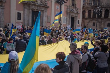 İspanya meydanında Ukrayna protestosu