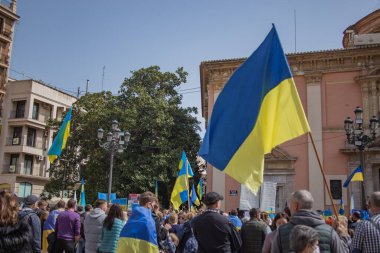 İspanya meydanında Ukrayna protestosu