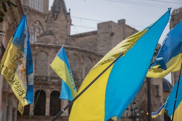 İspanya meydanında Ukrayna protestosu