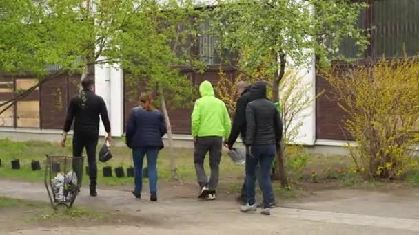 Team Gardeners Walking Getting Ready Work — Video