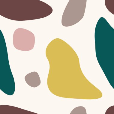 Biyolojik organik şekilli, soyut, pürüzsüz desen.