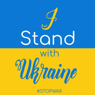 Ukrayna, Ukrayna konsept illüstrasyonundan yanayım. Uluslararası protesto, Ukrayna 'ya karşı savaşı durdurun. Ukrayna 'yı Rusya' dan kurtar. 