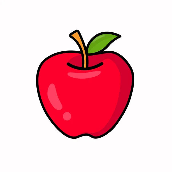 Singola Illustrazione Grafica Vettoriale Apple — Vettoriale Stock