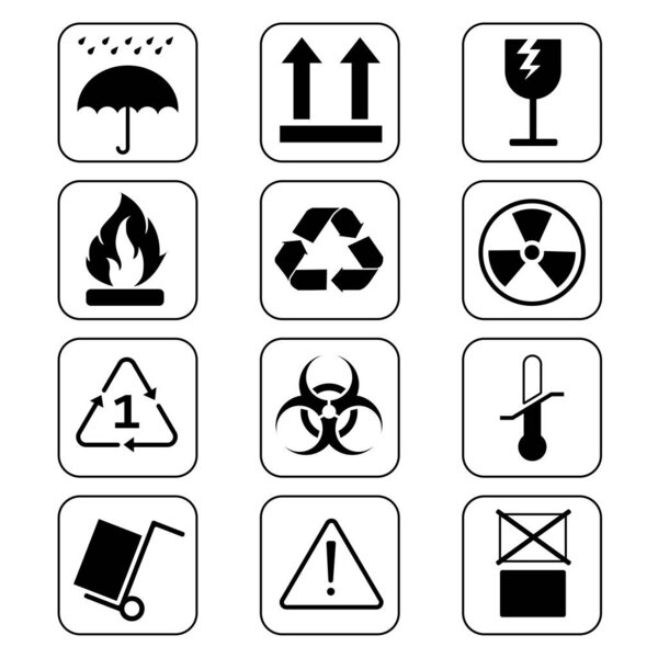 Shipping or cardboard packaging symbol