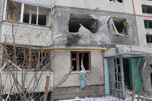 Ruined house in the Kharkiv after Russian artillery strikes, Northern Saltivka, March 2022