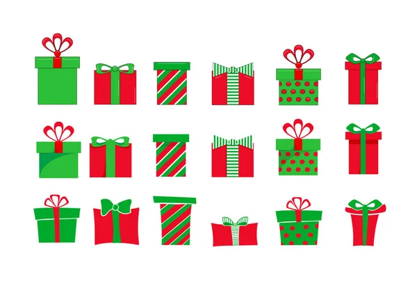 Boîtes cadeaux colorées avec ruban. Coffret cadeau de vacances. Illustration vectorielle vectorielle en style plat — Image vectorielle