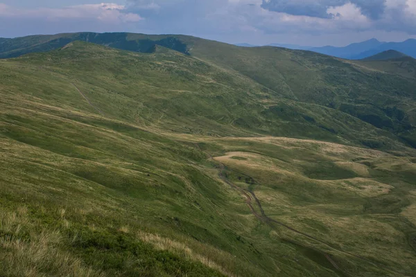 Güzel Karpat Dağları, yol, tepeler, orman, Ukrayna