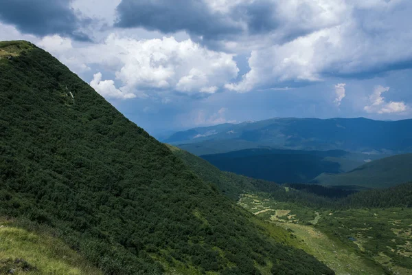 Красиві Карпатські Гори Дорога Пагорби Ліс Україна — стокове фото