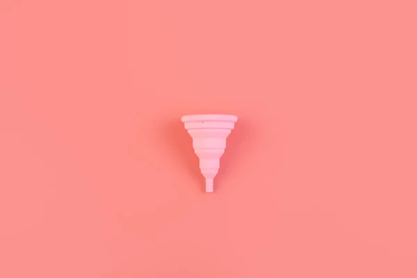 Coupe Menstruelle Rose Silicone Santé Des Femmes Hygiène Alternative Sur — Photo