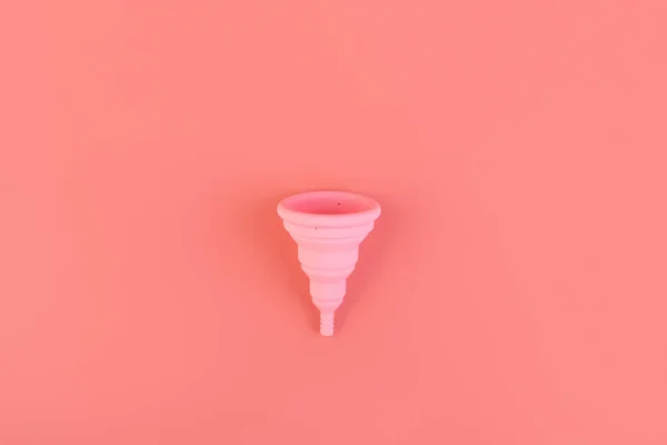 Coupe Menstruelle Rose Silicone Santé Des Femmes Hygiène Alternative Sur — Photo
