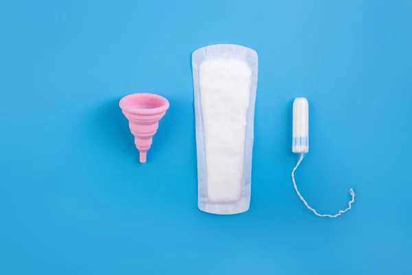 Coupe Menstruelle Jaune Silicone Avec Tampons Tampon Santé Des Femmes — Photo