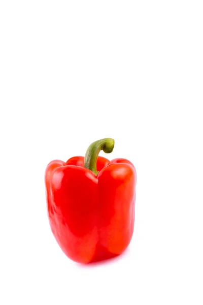 Paprika Pepper Red Bell Pepper Isolated Sweet Red Pepper Clipping — Stock Photo, Image