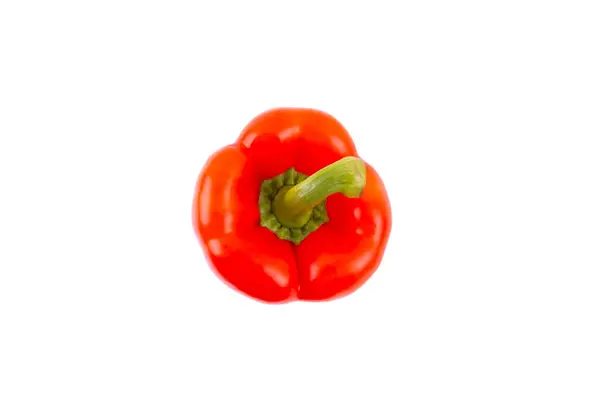 Paprika Pepper Red Bell Pepper Isolated Sweet Red Pepper Clipping — Zdjęcie stockowe