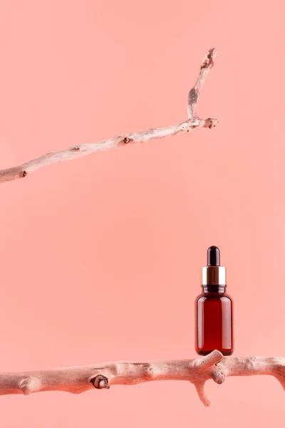 Essential Oil Moisturizing Facial Skincare Product Natural Herbal Serum Glass — Foto Stock