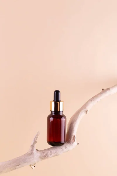 Essential Oil Moisturizing Facial Skincare Product Natural Herbal Serum Glass — Foto Stock