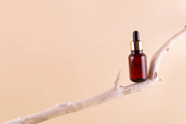 Essential Oil Moisturizing Facial Skincare Product Natural Herbal Serum Glass —  Fotos de Stock