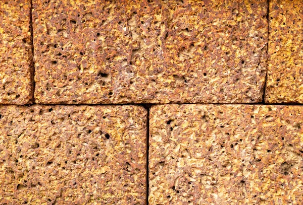 Brick Stone Texture Many Holes Due Deteriorate Due Weather Conditions — Stock Photo, Image