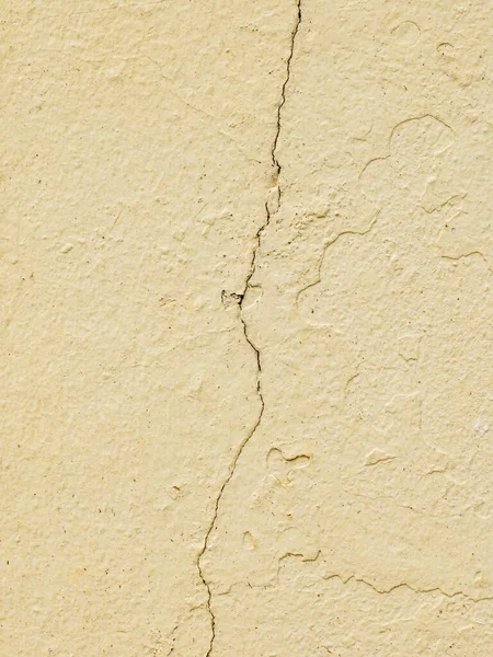 Surface Old Wall Had Cracks Break Apart Vertical Fissure — Stockfoto