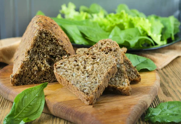 Dietary Healthy Multi Grain Bread Nuts Seeds — Fotografia de Stock