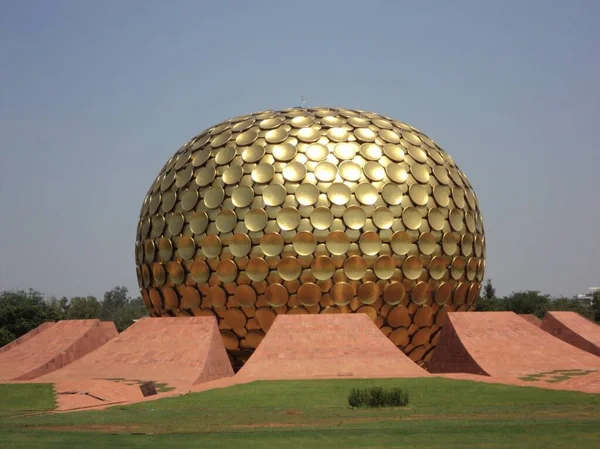 Auroville Ciudad Universal Puducherry Esta Ciudad Ideal Humanidad Basado Visión —  Fotos de Stock