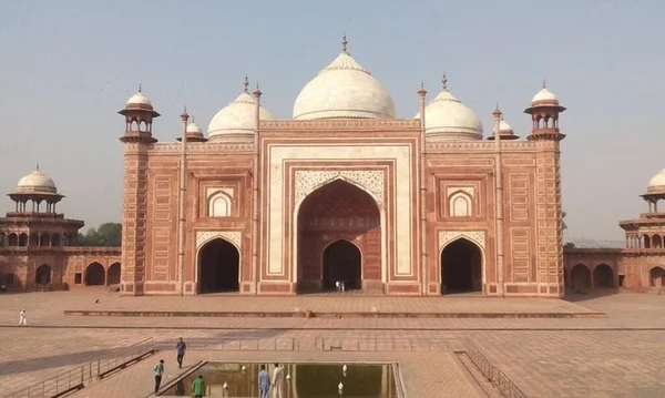 Red Sandstone Taj Mahal Mesquita Uma Mesquita Localizada Área Complexo — Fotografia de Stock