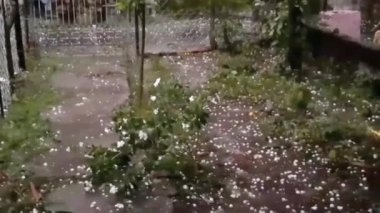 Batı Bengal Hindistan 'da dolu fırtınası