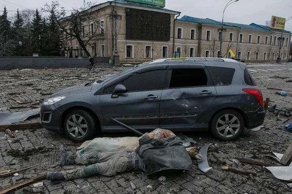 Ukrajina Kharkiv March 2022 Lidé Postižení Ruskou Invazí Ukrajinu — Stock fotografie zdarma