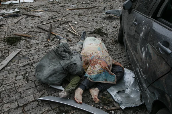 Ukrajina Kharkiv March 2022 Lidé Postižení Ruskou Invazí Ukrajinu — Stock fotografie zdarma