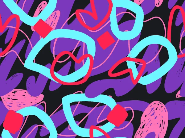 Handgezeichnete abstrakte Muster mit zufällig angeordneten Flecken — Stockvektor