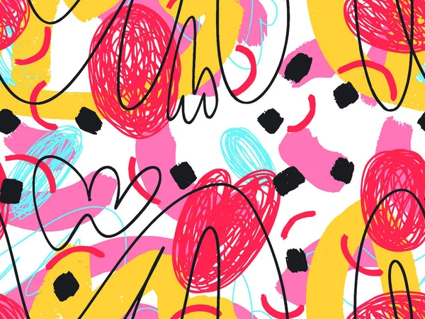 Hand-drawn abstract pattern with randomly arranged spots 