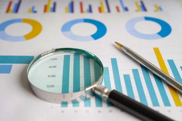 Lupa Grafech Grafech Finanční Vývoj Bankovní Účet Statistika Investice Analytický — Stock fotografie