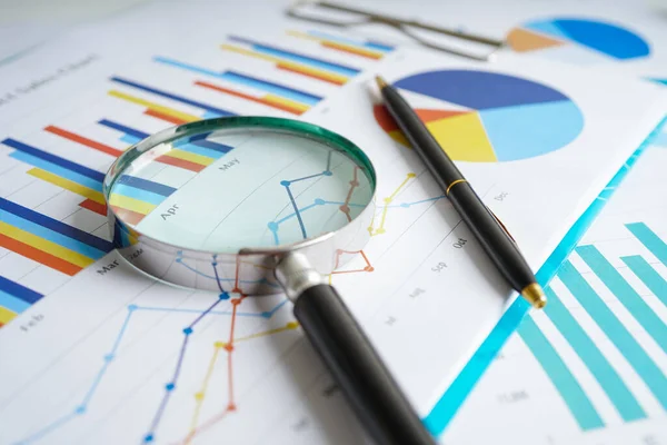 Pero Grafu Nebo Grafu Finanční Účetní Statistiky Koncepce Podnikových Dat — Stock fotografie