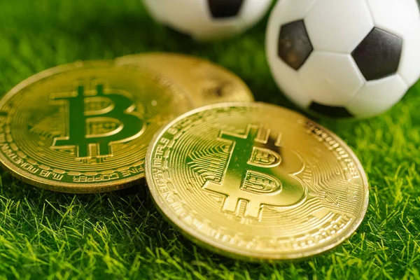 Futbol topu ya da futbol topu olan altın bitcoin, online spor bahislerinde kullanılan kripto para.