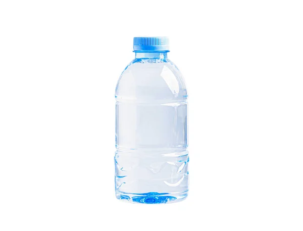 Sticlă Apă Din Plastic Izolată Fundal Alb Cale Tăiere Concept — Fotografie, imagine de stoc