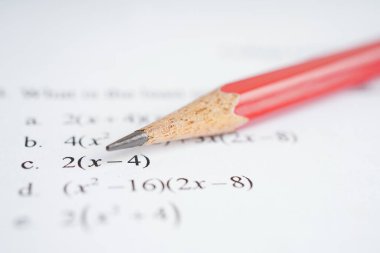 Seçim ve eğitim kavramını seçmek için kalem çizimi ile cevap sayfaları doldur.