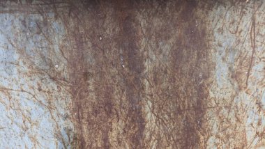 Paslı gri metal levha. Pas dokusu. Aşınma