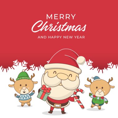 Noel arkaplanını düz tasarımla evlen