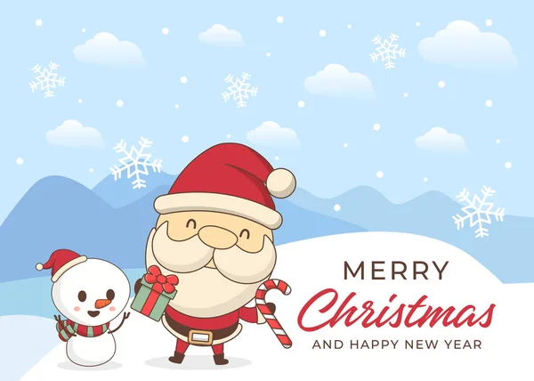 Sevimli Noel Baba çizimi arka planı
