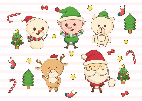 Noel Baba ve geyikli Noel arkaplanı