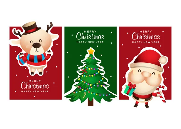 Set Concept Christmas Background — Stock Vector