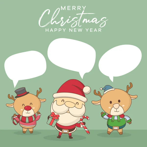 Kabarcık konuşmalı Noel arkaplanı