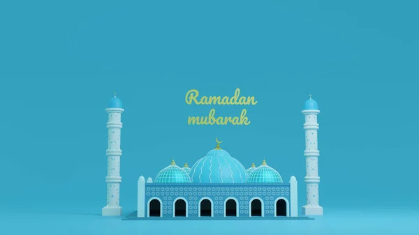 Ramadan Mubarak Islamic Wallpaper Design Rendered Mosque Use Social Media — Stock Photo, Image